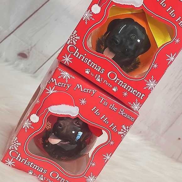 🆕️ Kirkland's Christmas Ornament Labrador Retreiver Lab Dog Pair of  Ornaments - Picture 11 of 15